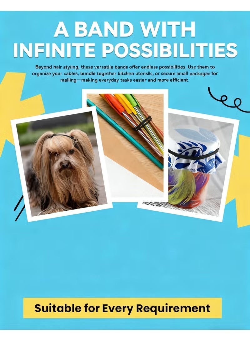 1500 قطعة من ربطات الشعر المطاطية الصغيرة الشفافة - ربطات مطاطية ناعمة للأطفال الرضع والفتيات الصغيرات | ربطات شعر لا تسبب شد الشعر | ربطات شعر بوليستر لطيفة ومتينة - Image 3